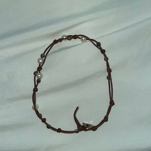 Leather and Pearl Chan Luu bracelet